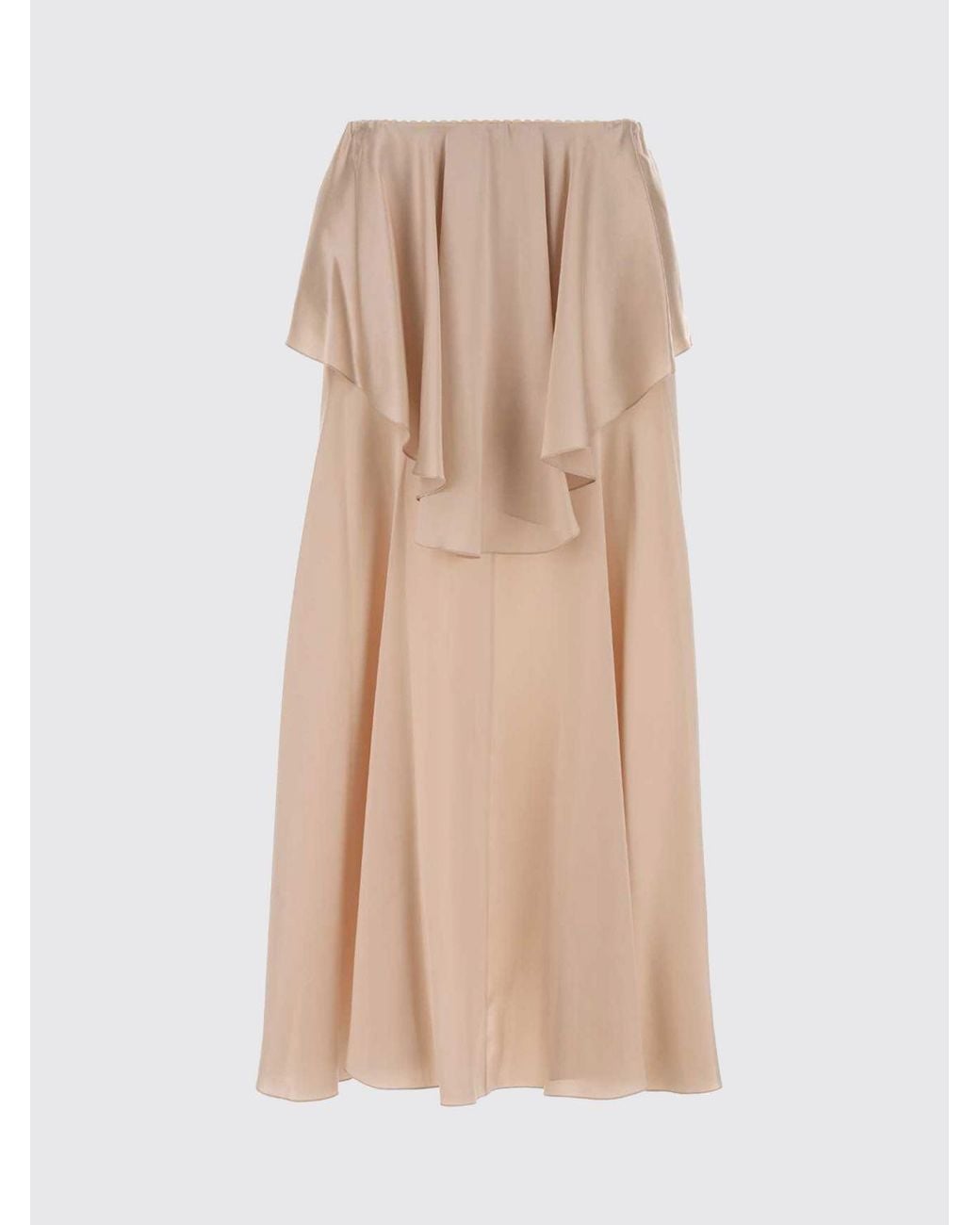 Chloé Natural Chlo&Eacute Long Silk Skirt