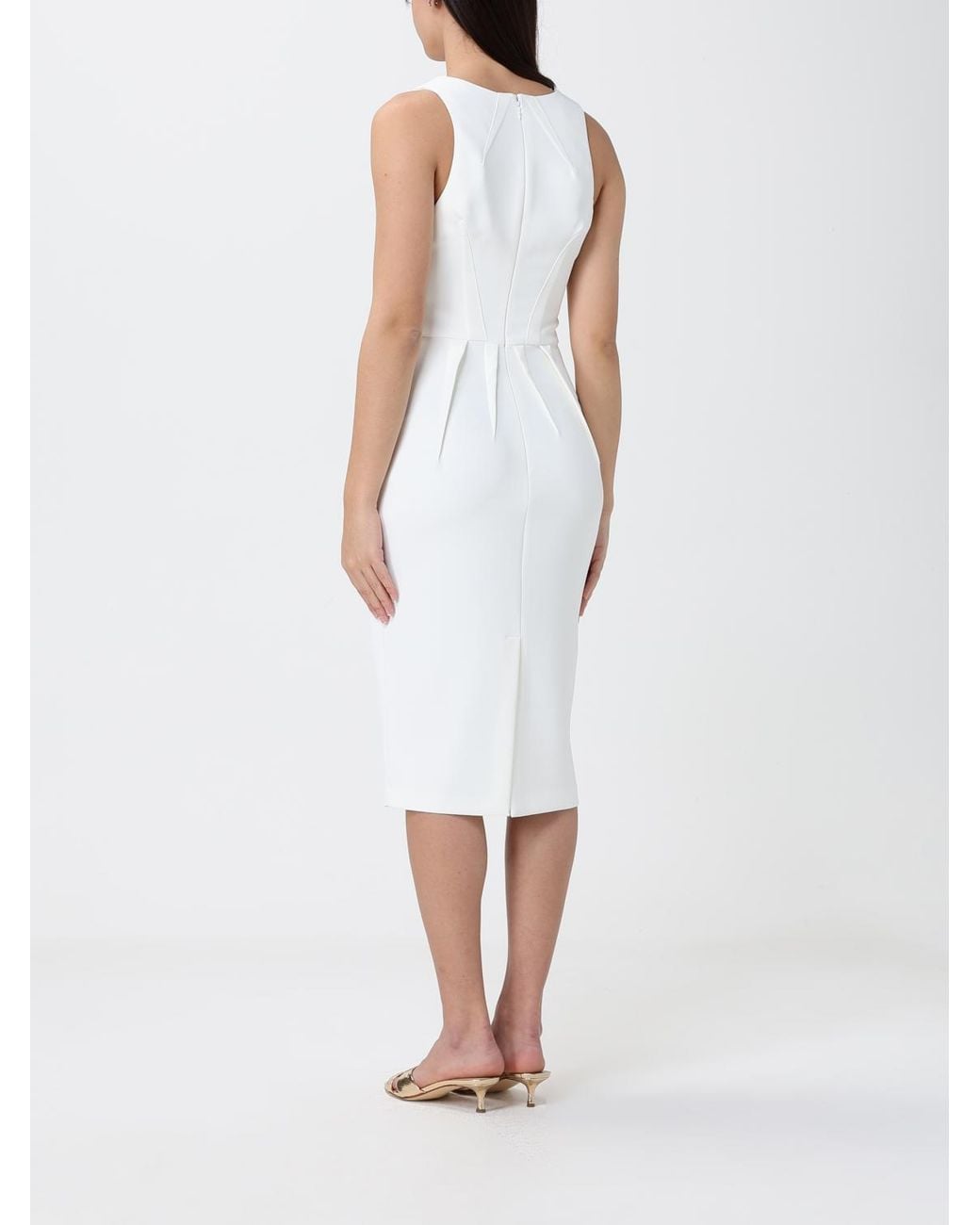 Elisabetta Franchi White Jersey Mini Dress