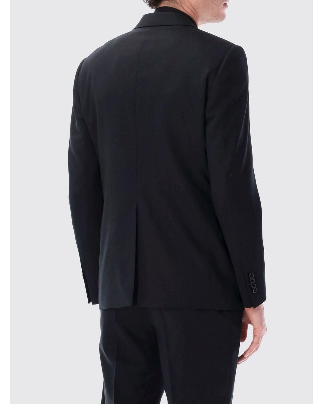 Lardini Blue Single-Breasted Stretch Wool Suit With Classic Lapels for men