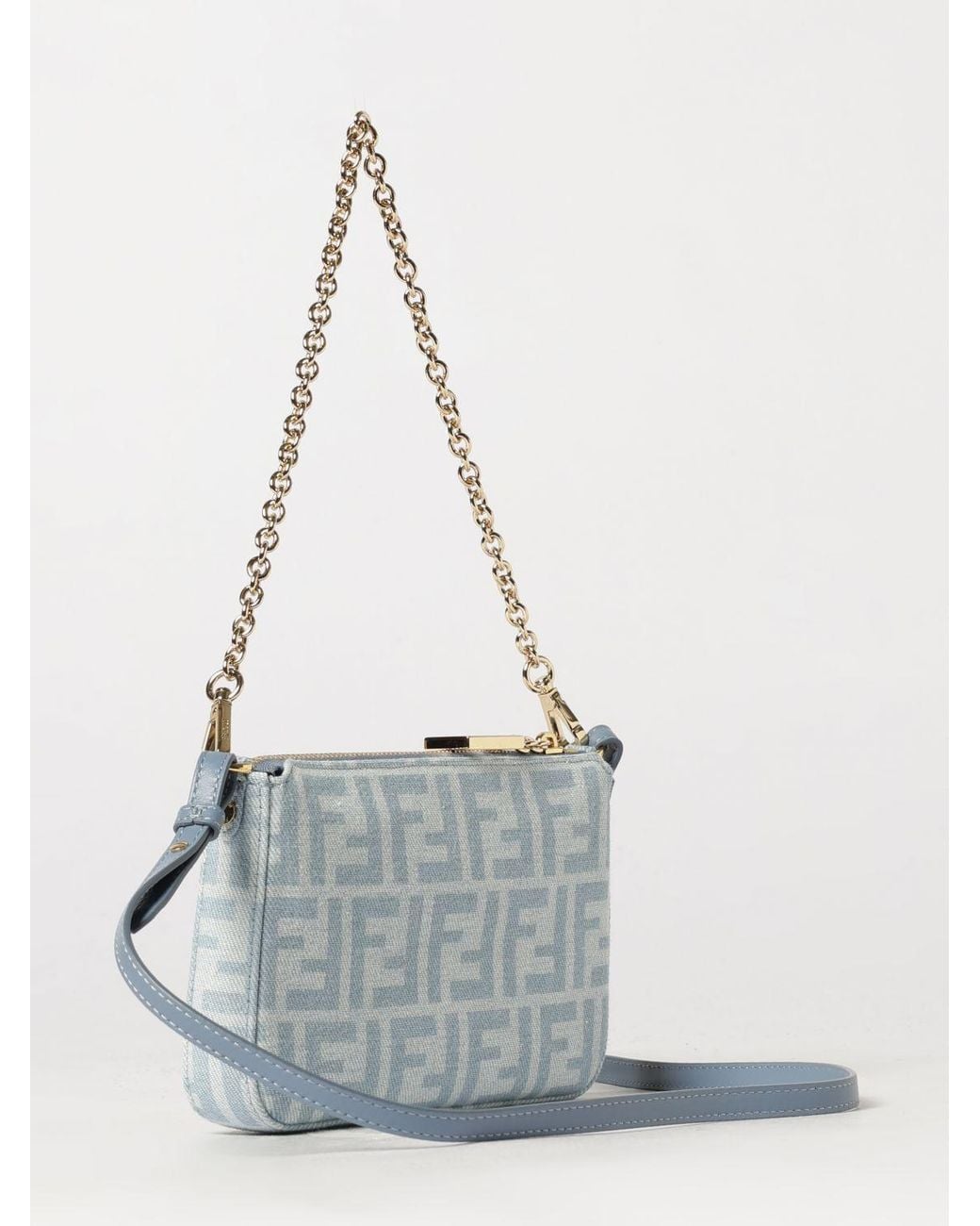 Fendi White Mini Baguette Bag