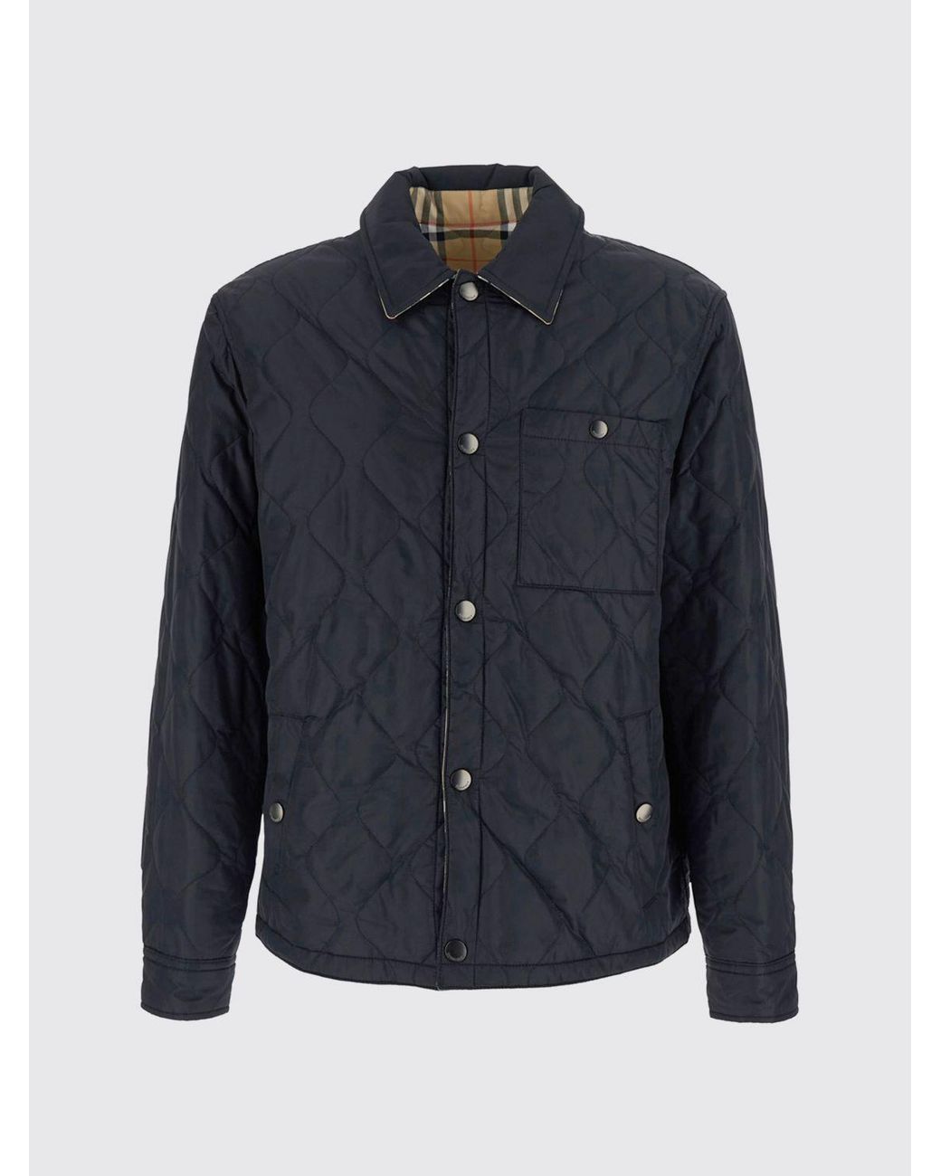 Burberry Blue Reversible Quilted Jacket for men