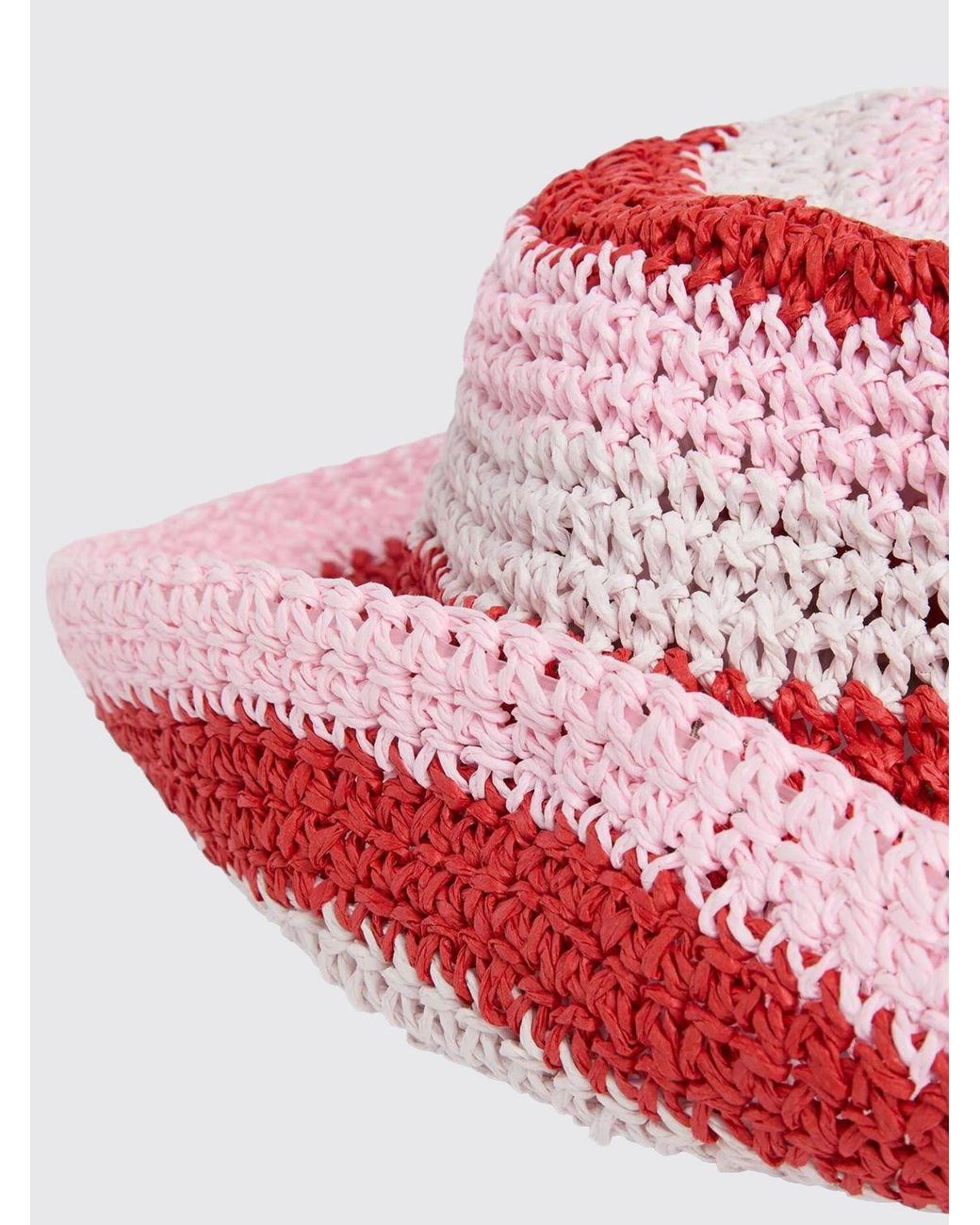 Barbour Red Esther Crochet Hat