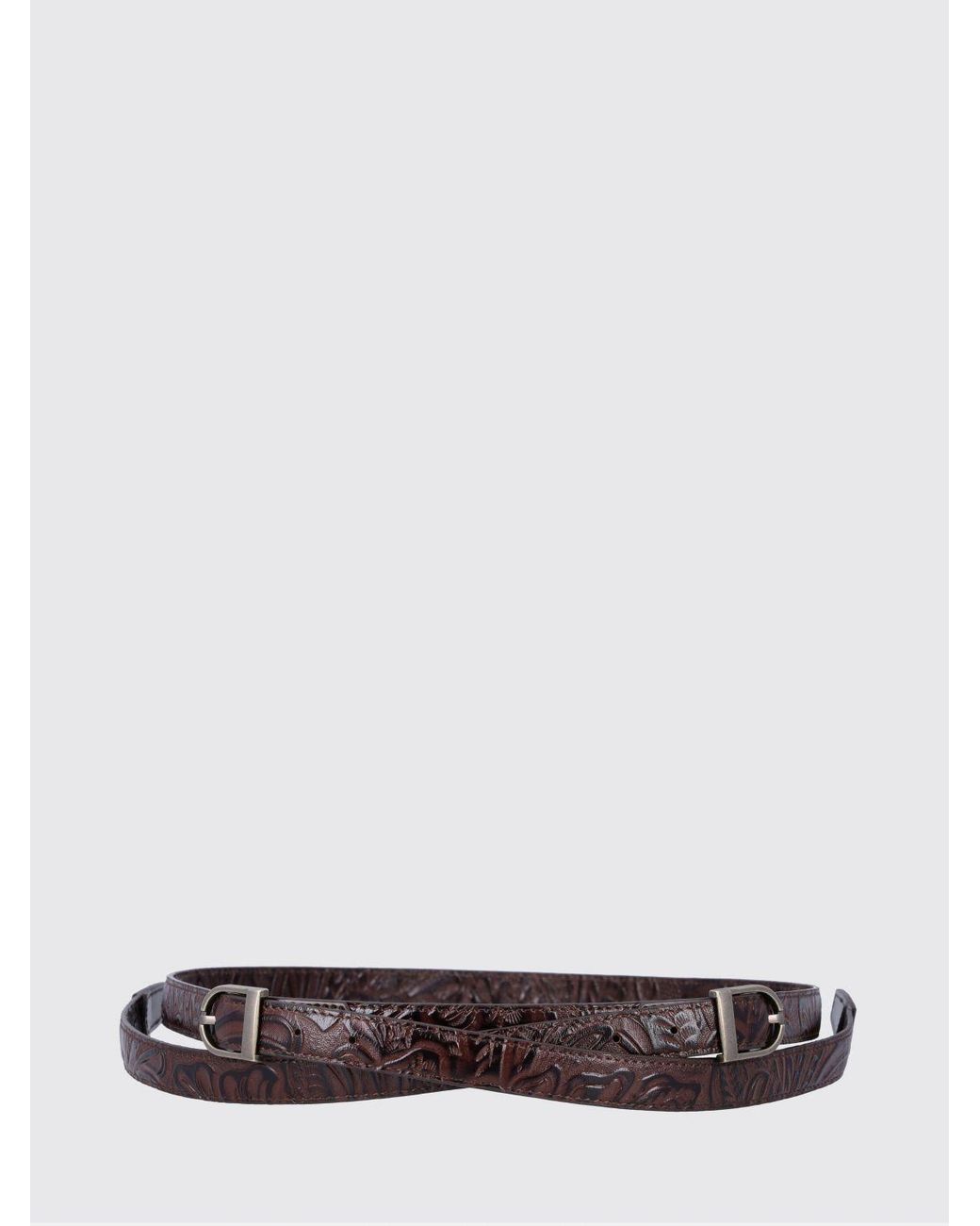 Low Classic White Two Way Buckle Leather Belt