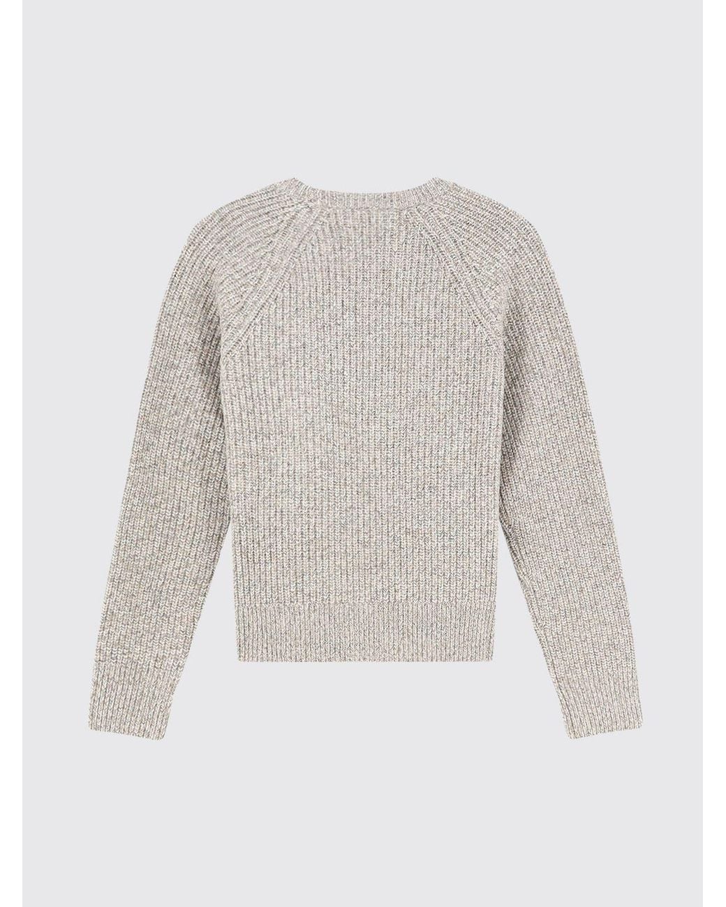 Aspesi Gray Long-Sleeved Pure Wool Crewneck Jumper