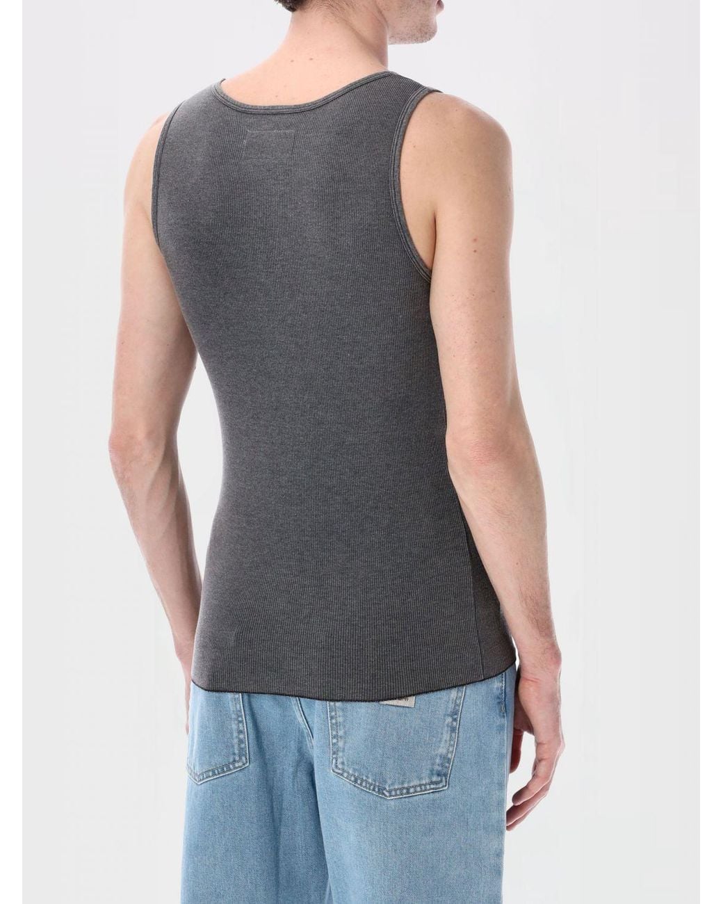 ERL Blue Basic Cotton Blend Tank Top for men