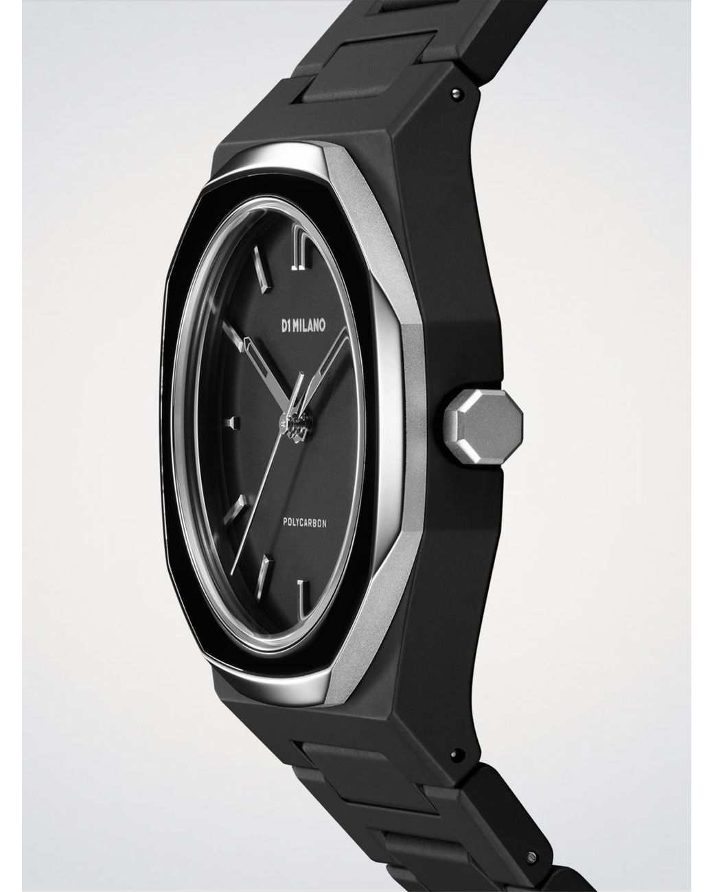 D1 Milano Black Gun Mesh Polycarbon 37 Mm Watch