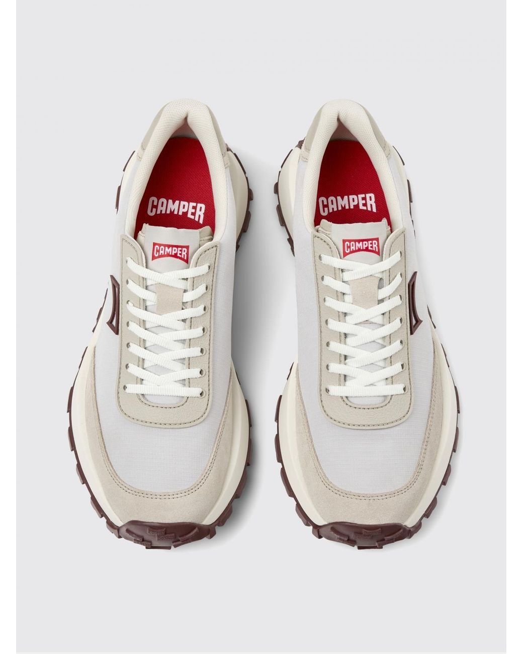 Camper White Drift Trail Recycled Polyester And Suede Sneakers for men