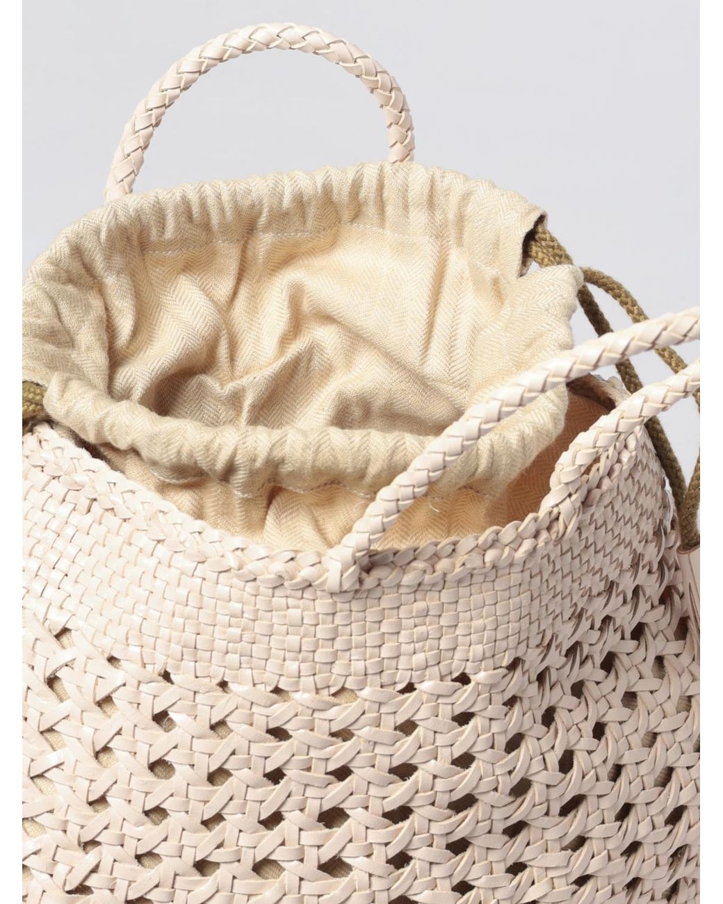Dragon Diffusion Natural Santa Cano Woven Leather Bag