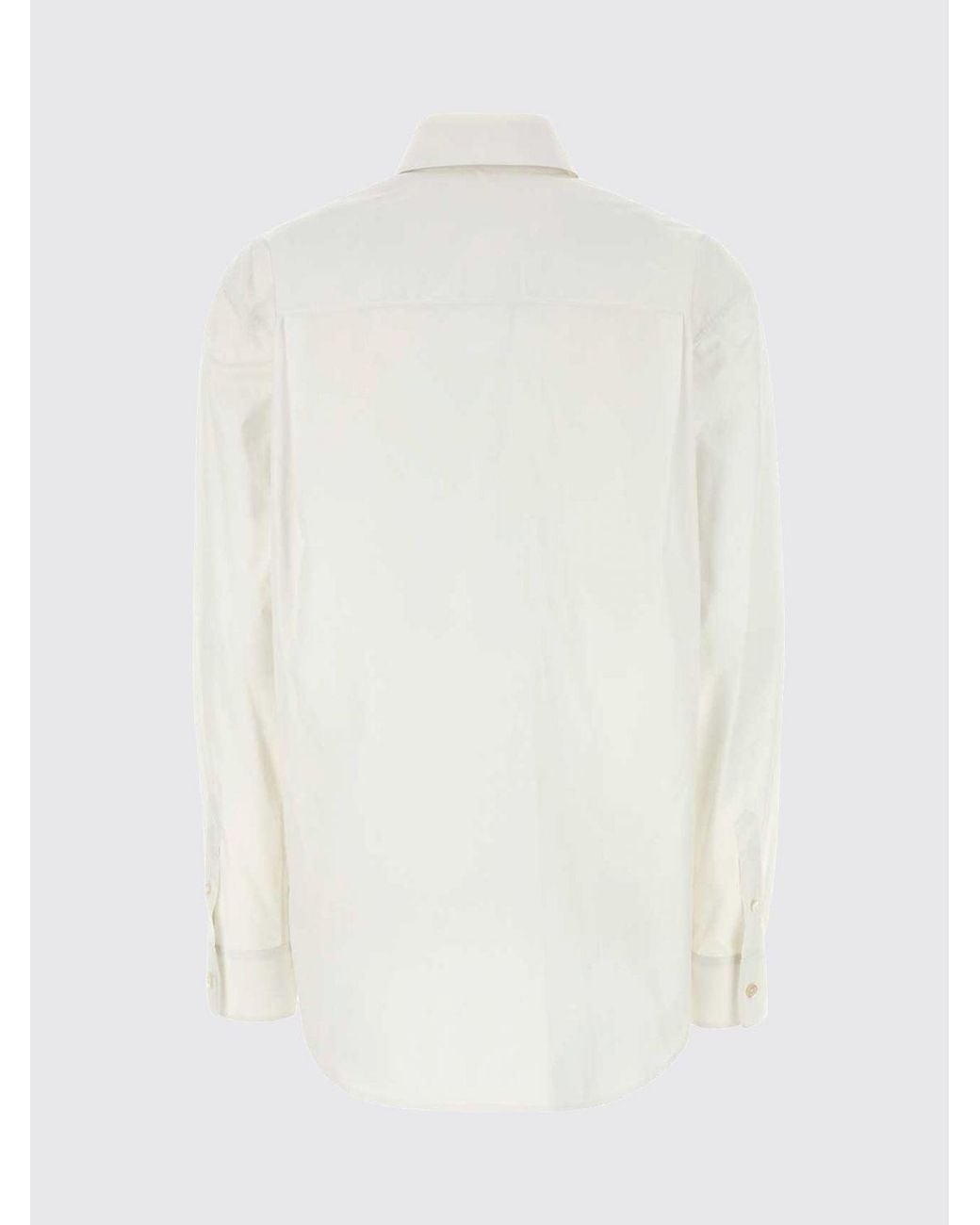 The Row White Long-Sleeved Cotton Shirt With French Collar
