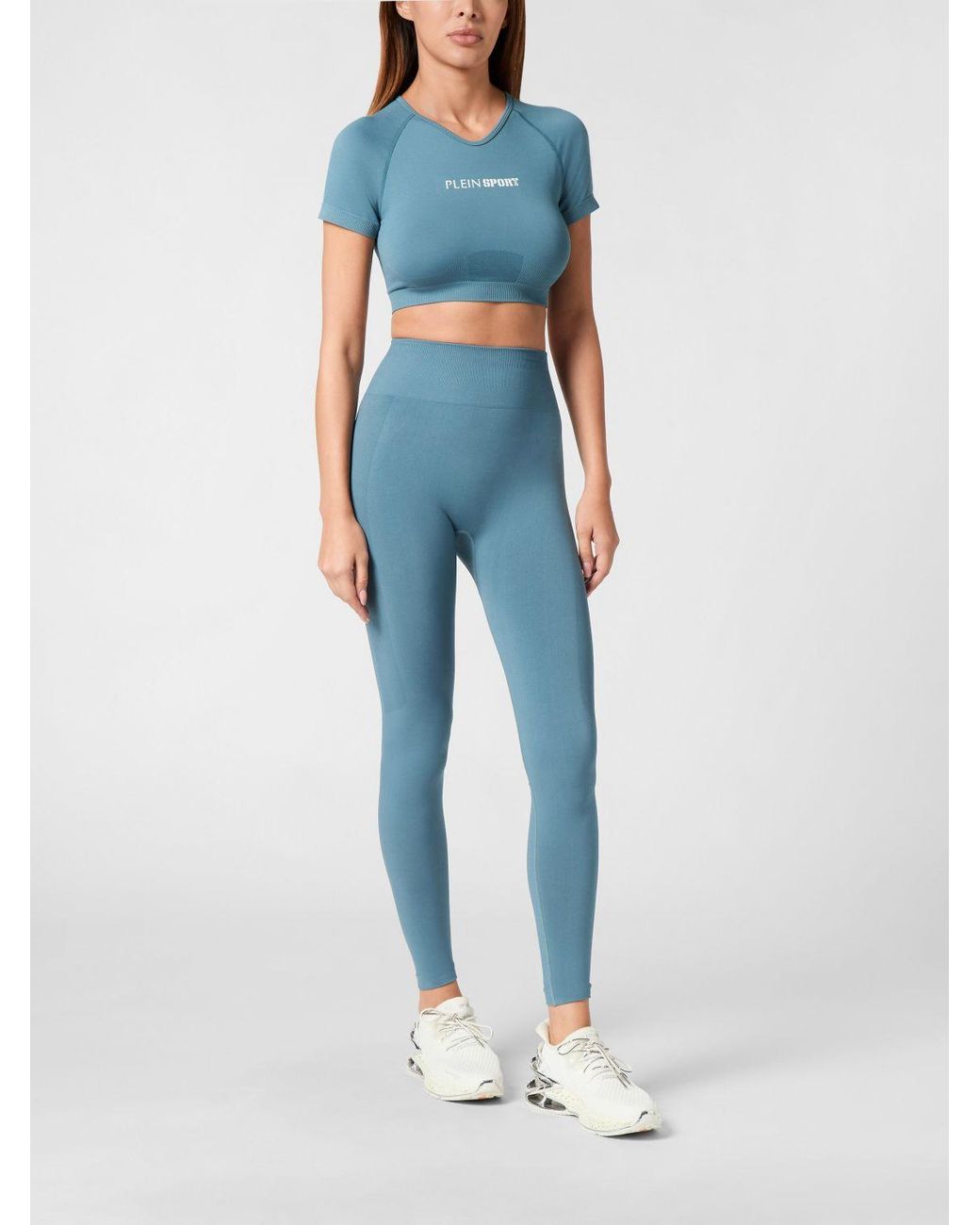 Philipp Plein Blue Crop Top
