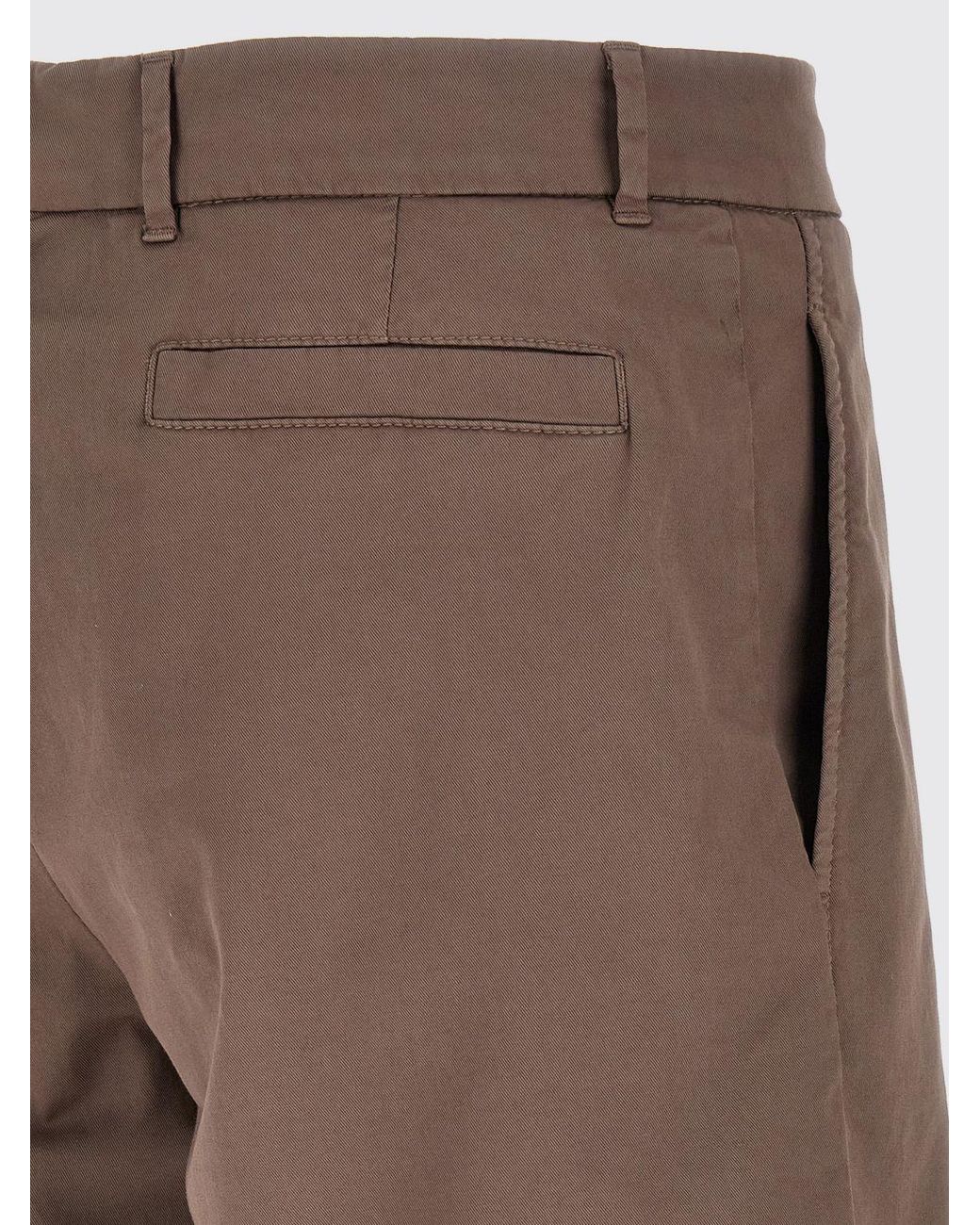 Brunello Cucinelli Gray Cotton Chino Shorts for men