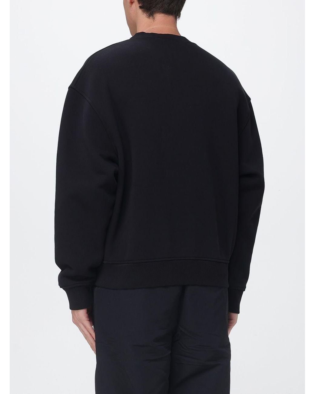 Palm Angels Blue Teddy Bear Cotton Sweatshirt With Embroidery for men