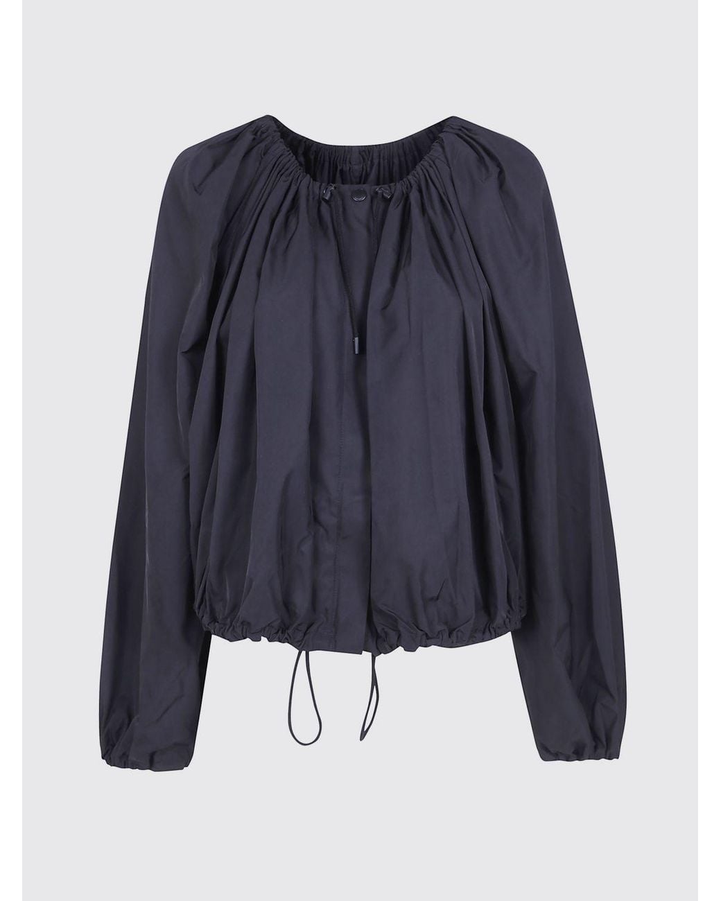 Totême Blue Cropped Relaxed Fit Jacket