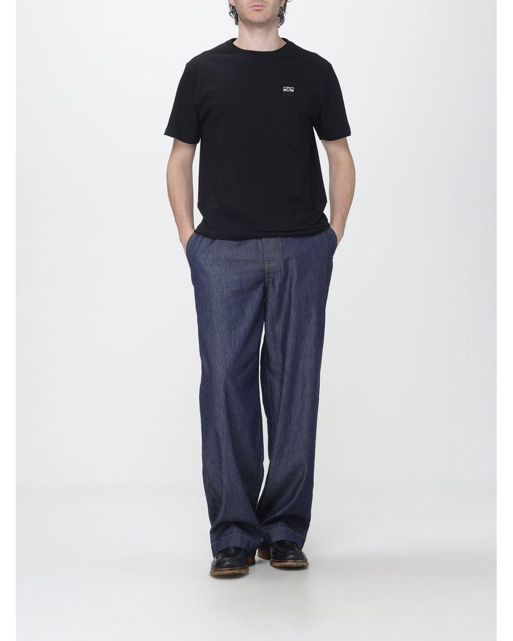 Loewe Blue Wide-Leg Trousers for men