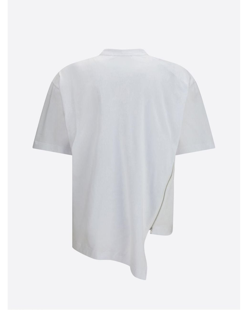 Comme des Garçons White Asymmetric Cotton T-Shirt for men