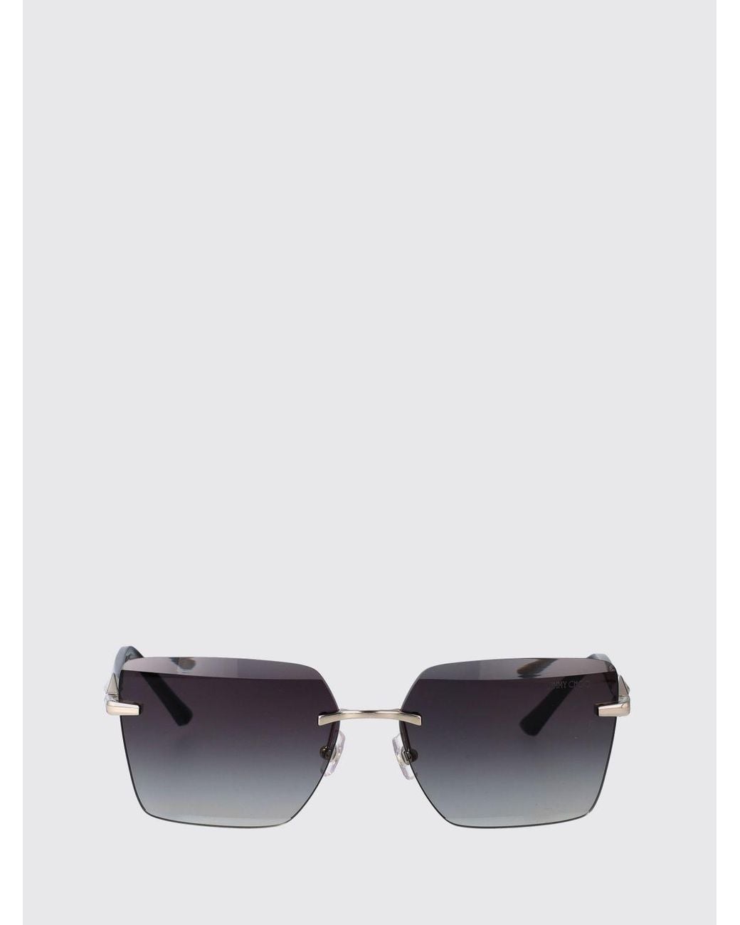 Jimmy Choo White Rectangular Cat-Eye Sunglasses