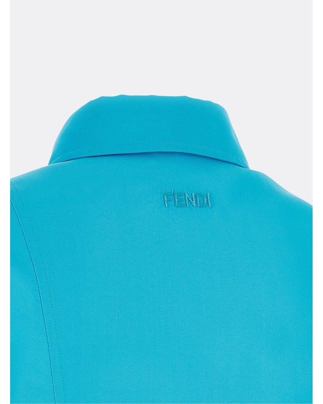 Fendi Blue Nylon Chemisier Dress