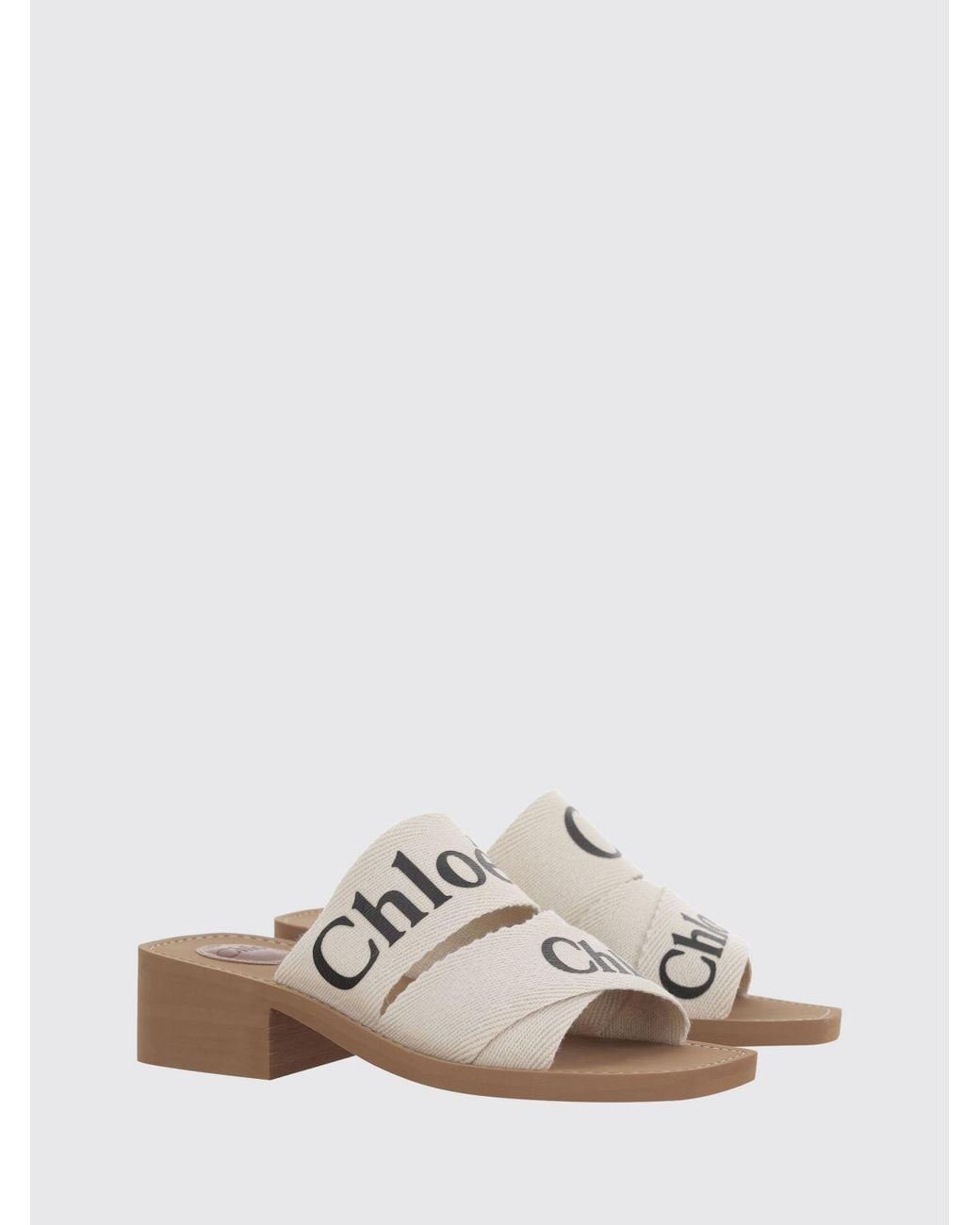 Chloé White Chlo&Eacute Heeled Sandal