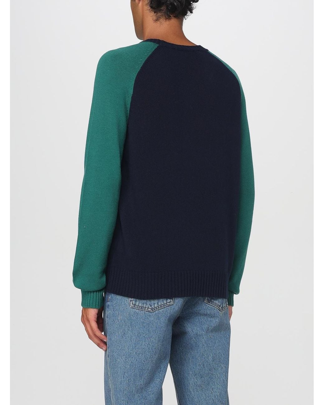 Valentino Blue Jacquard Chez Sweater for men