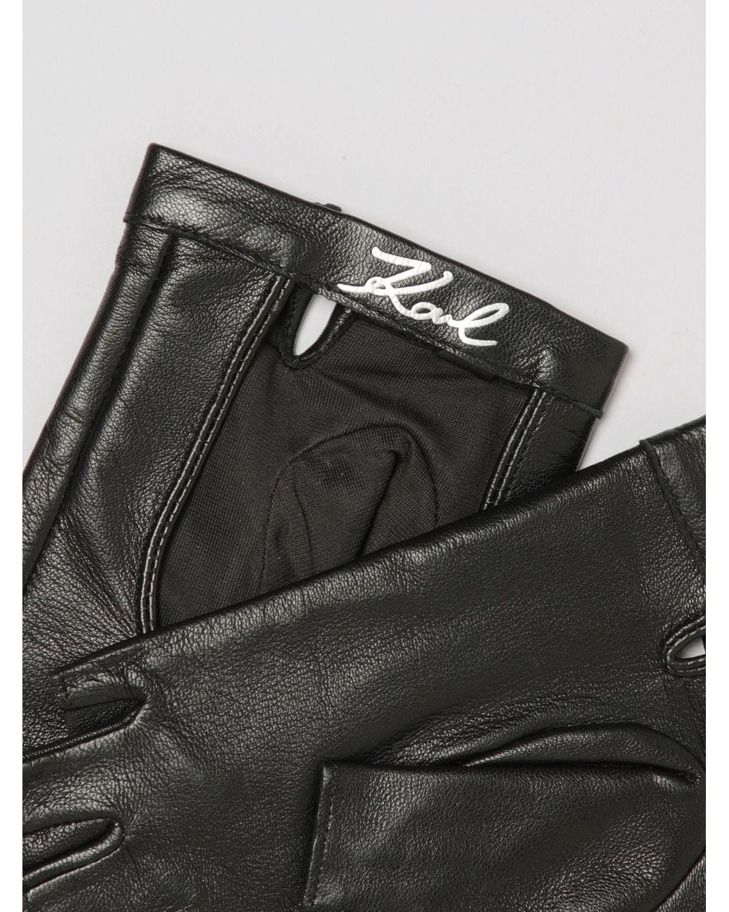 Karl Lagerfeld Black Gloves