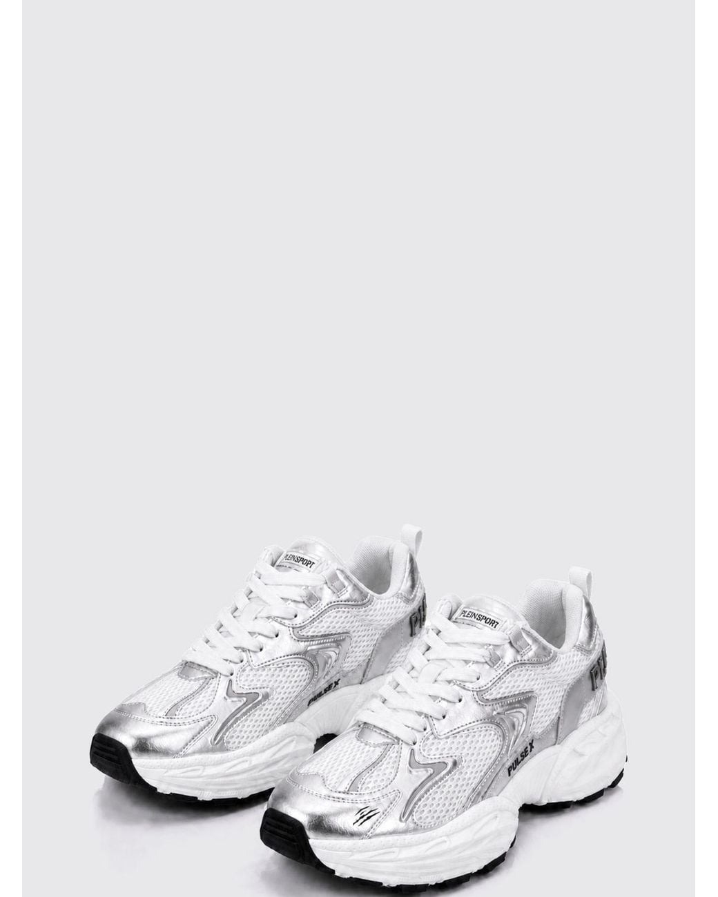 Philipp Plein White Runner Pulse X Metallic for men