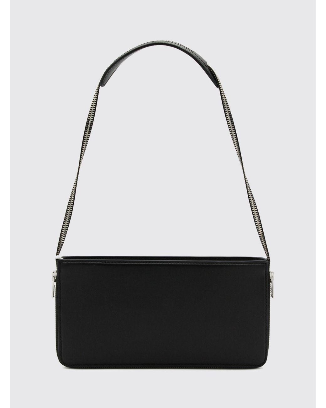 Alexander Wang Black Siren Mini Leather Shoulder Bag With Flat Handle And Zip Closure