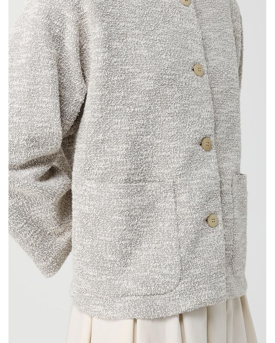 Emporio Armani Gray Cotton Blend Jacket