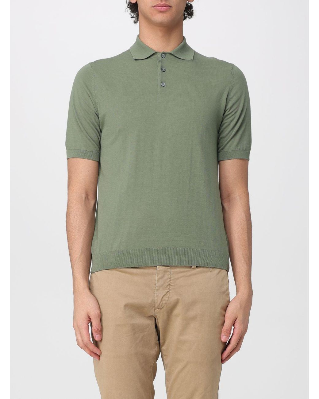 Ballantyne Green Cotton Polo Shirt for men