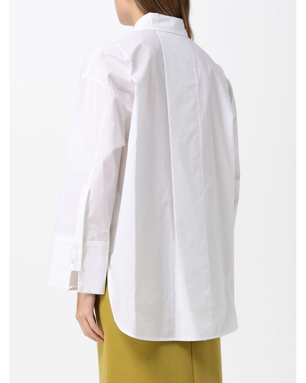 MEIMEIJ White Relaxed Fit Cotton Poplin Shirt