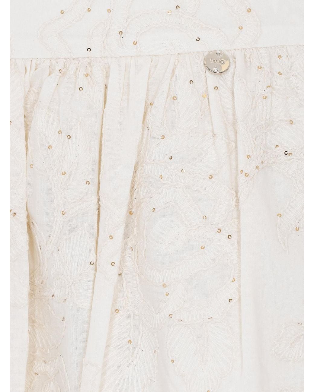 Liu Jo Natural Sangallo Midi Skirt