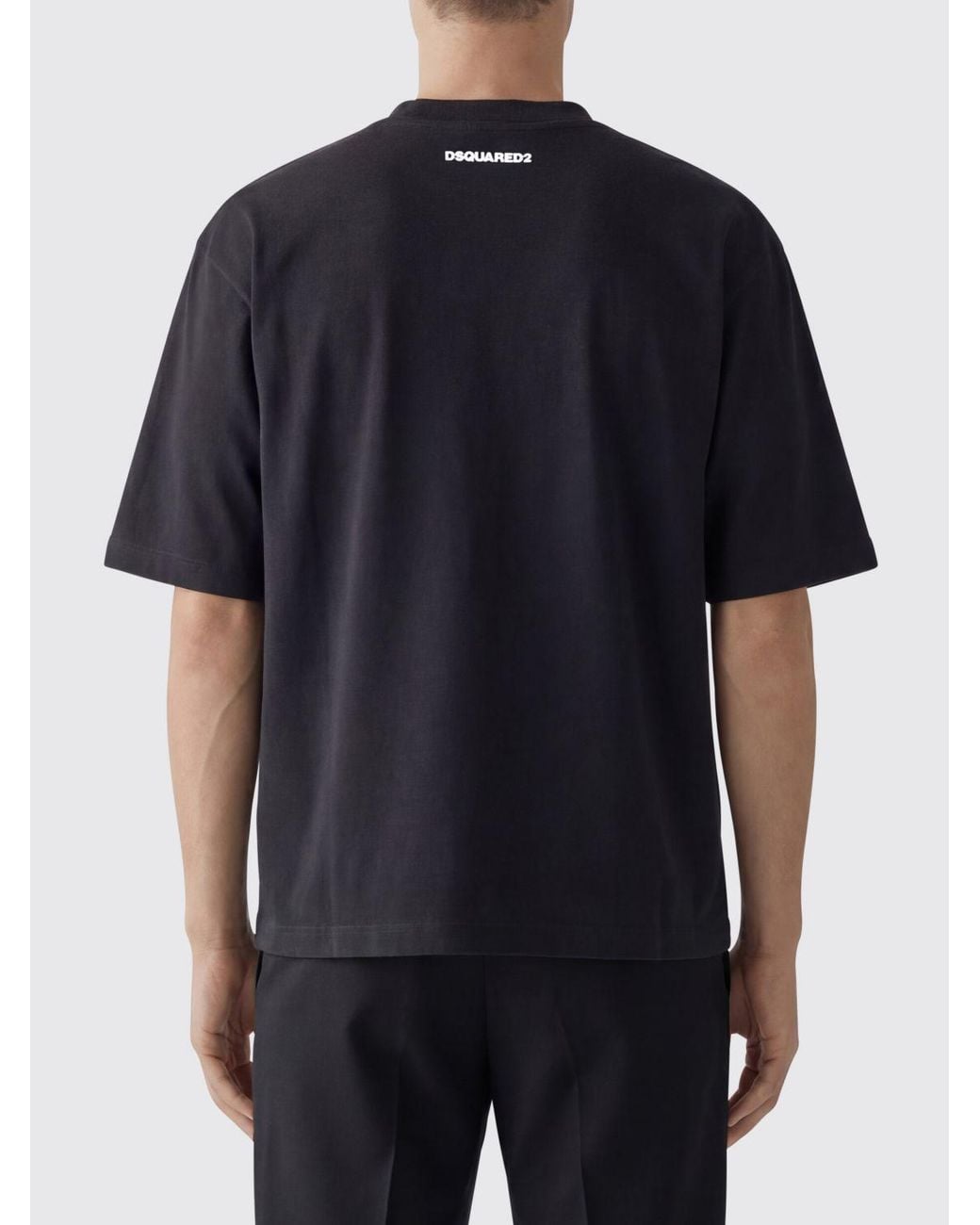 DSquared² Black Cotton T-Shirt for men