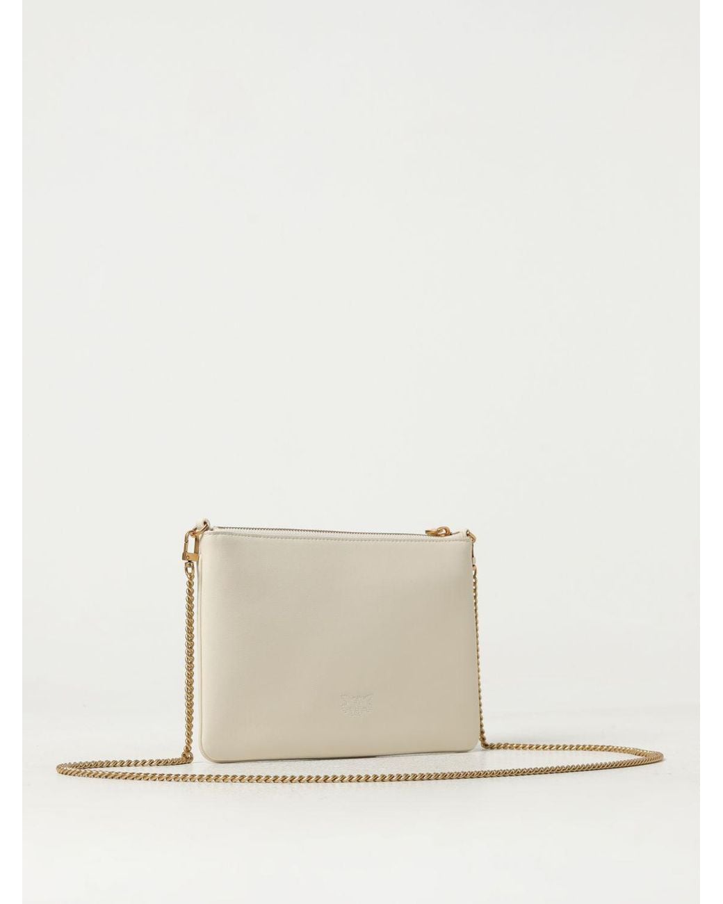 Pinko Natural Leather Pouch With Logo
