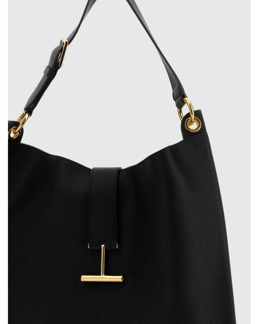 Tom Ford Black Tara Grained Leather Bag