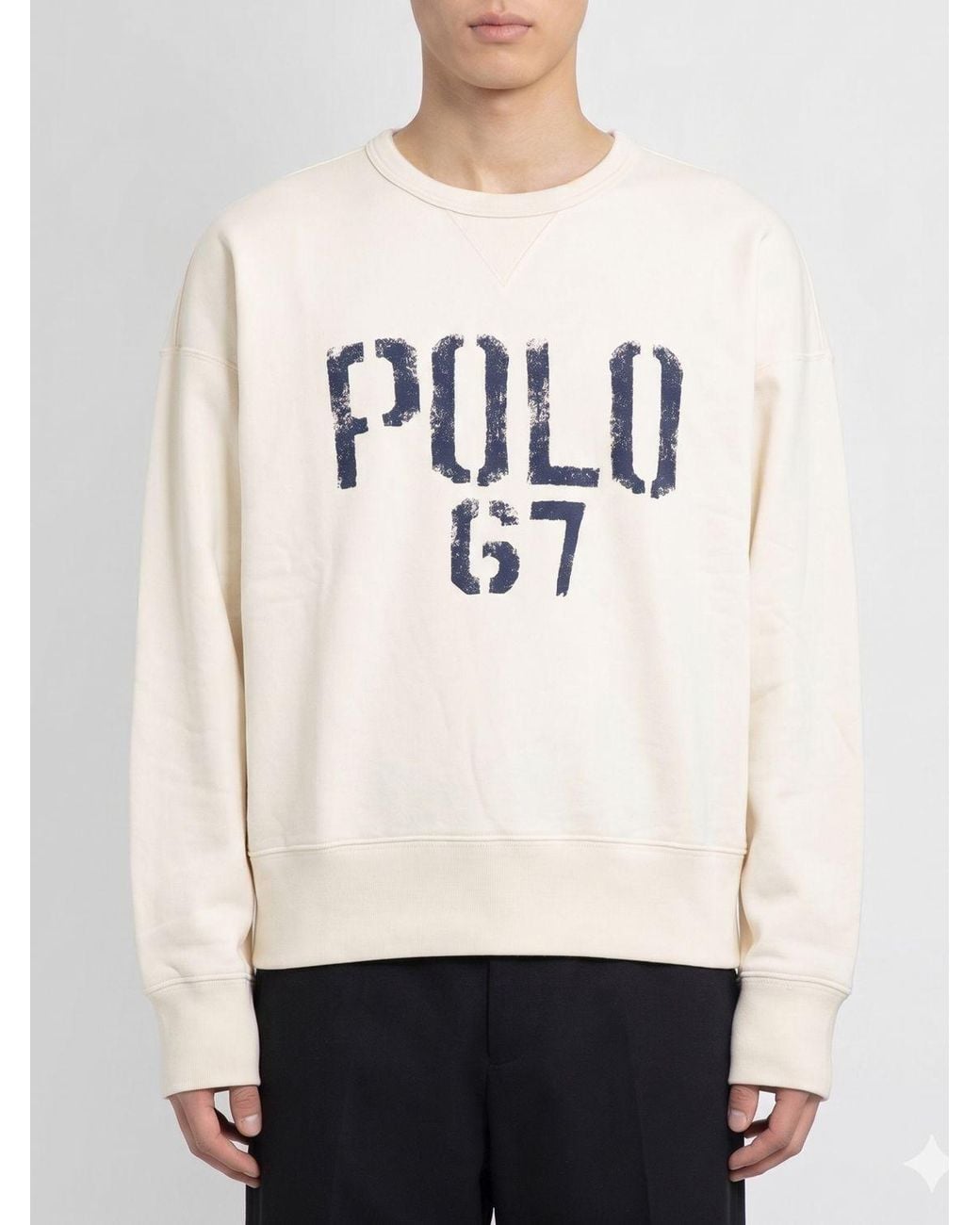 Polo Ralph Lauren Natural Cotton Crew Neck Sweatshirt With Logo for men