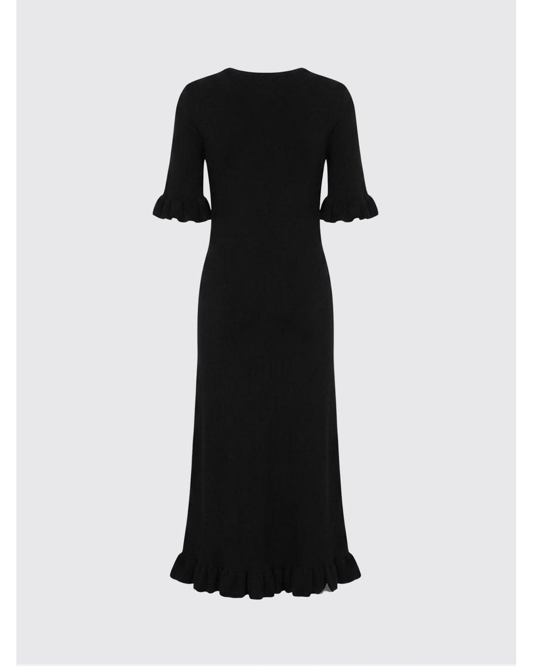 Jil Sander Black Knit Midi Dress