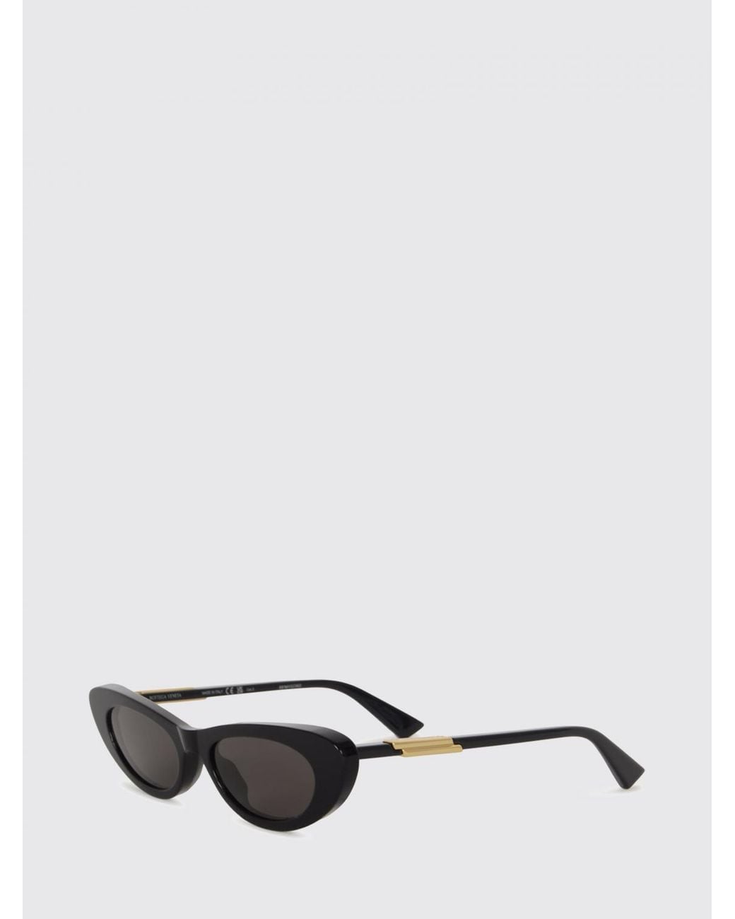 Bottega Veneta White Charlotte Oval Acetate Sunglasses