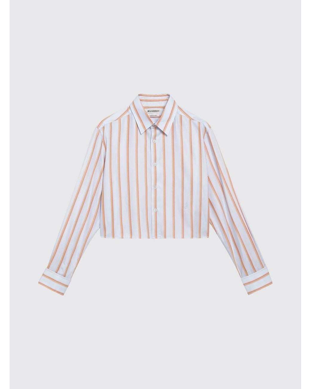 J.W. Anderson White Striped Cotton Shirt With Classic Collar
