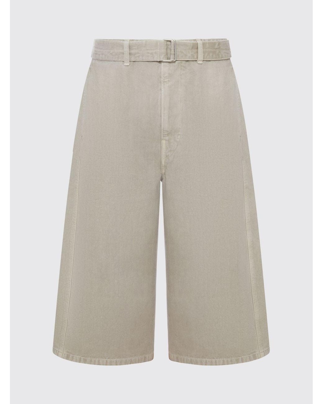 Lemaire Natural High-Waisted Knee-Length Cotton Denim Shorts With Adjustable Belt for men