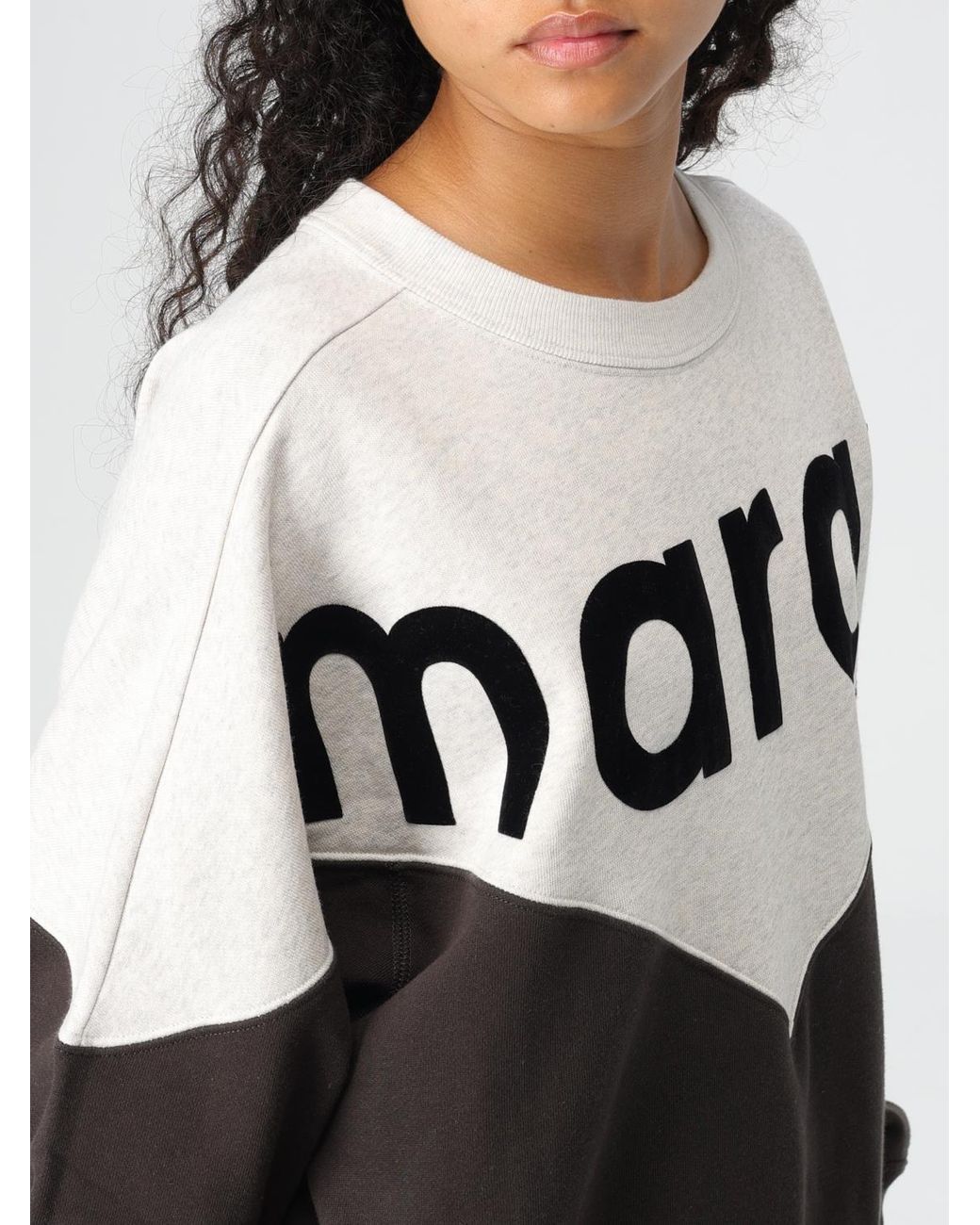 Isabel Marant White "houston" Bicolour Sweatshirt