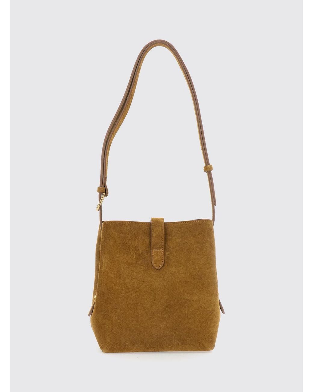 Soeur White Bello Suede Mini Shoulder Bag With Adjustable Strap