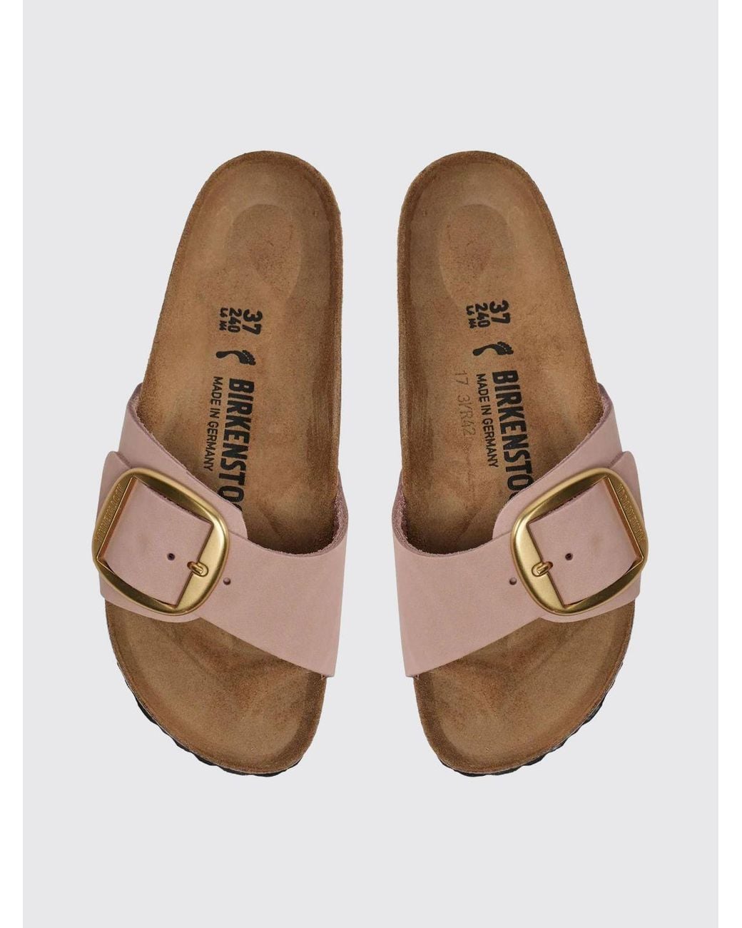 Birkenstock Pink Madrid Big Buckle Nubuck Sandals