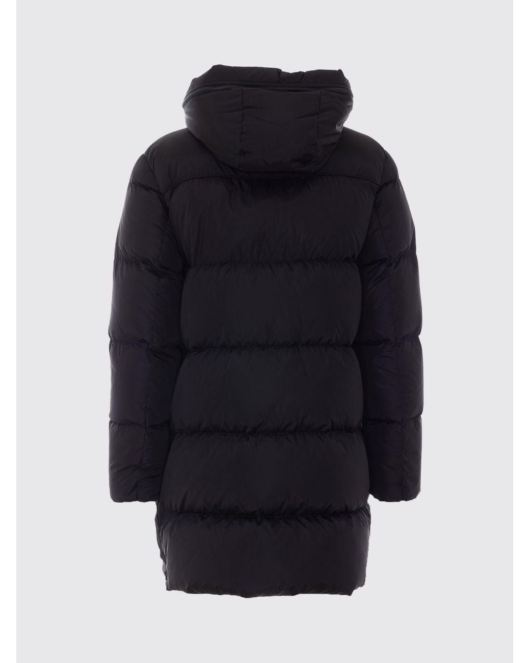 Add Blue Water-Repellent Nylon Long Down Jacket With Ped Hood for men