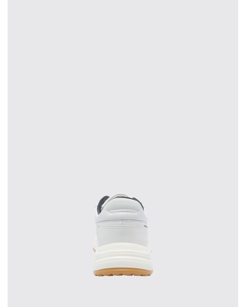Hogan White Hyperlight Smooth Calf Leather Sneakers With Side H Logo for men