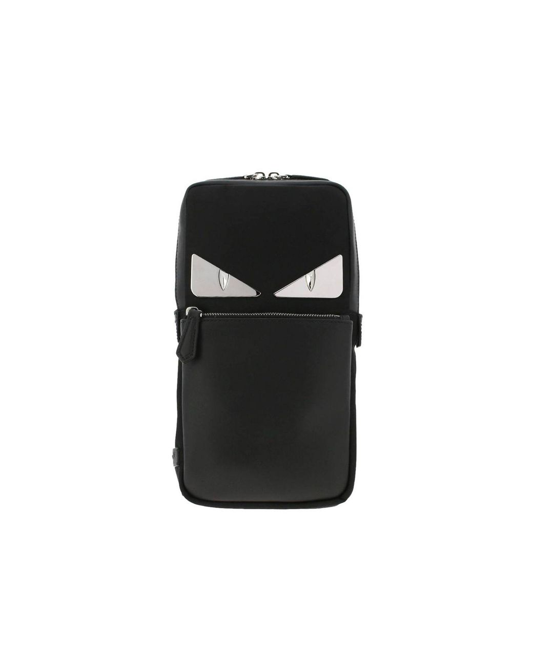 Fendi Monster Eye One-shoulder Backpack In Leather And Nylon With Eyes Bag  Bugs Metallic Application in Black for Men | Lyst