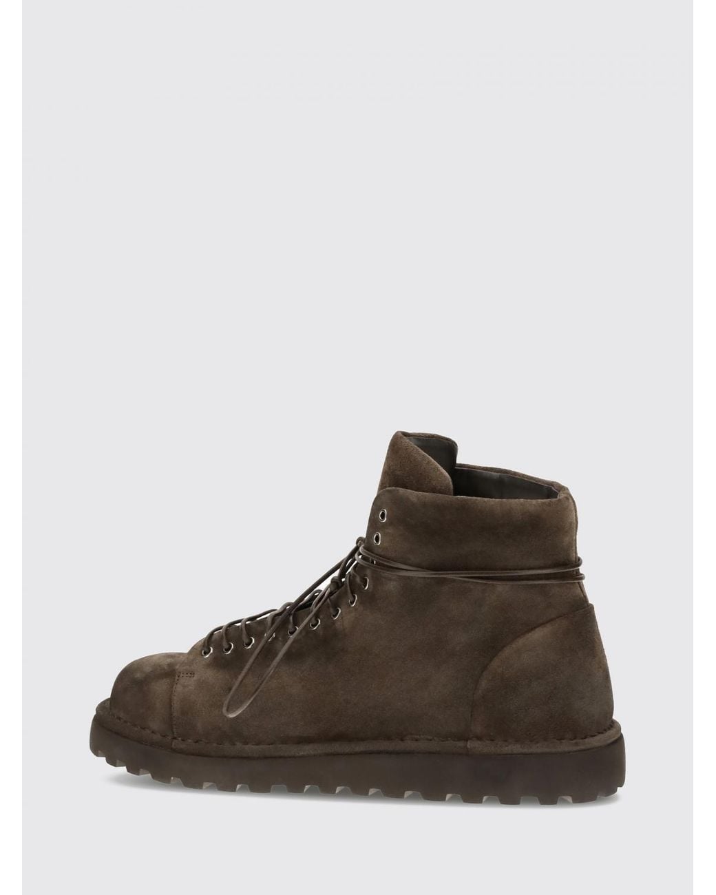 Marsèll Brown Pallottola Pomice Suede Lace-Up Ankle Boots With Notched Sole for men