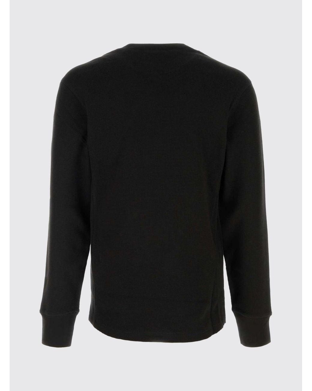 Entire studios Black Crewneck Cotton Jumper With Long Sleeves And Elasticated Cuffs for men