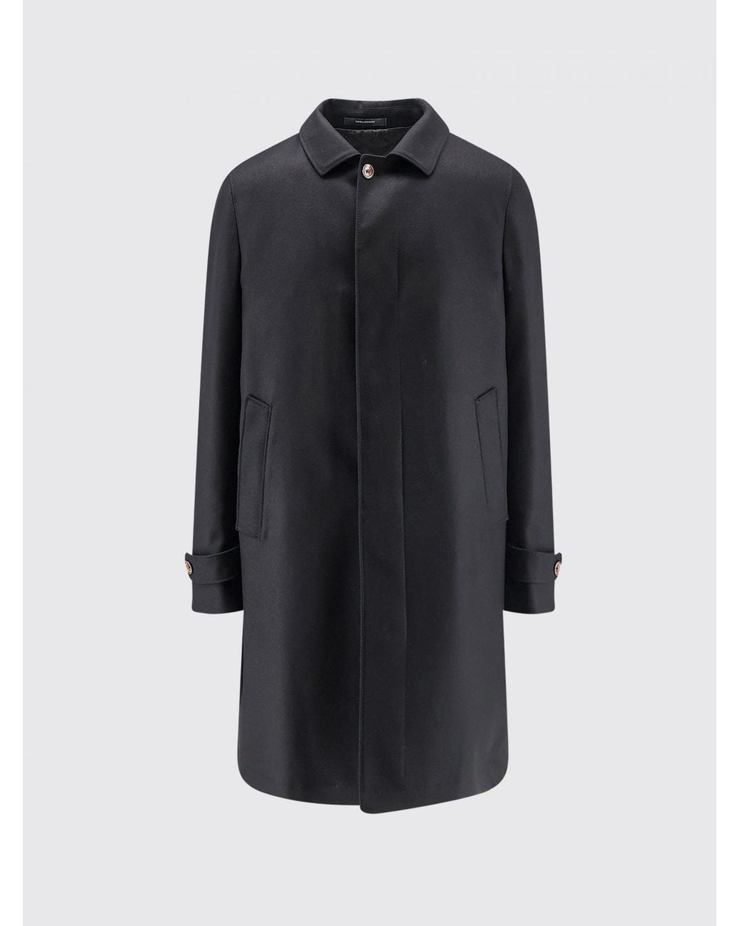 Tagliatore Black Alton Long Coat for men