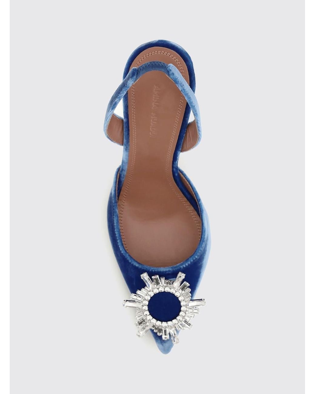 AMINA MUADDI Blue Heeled Sandal