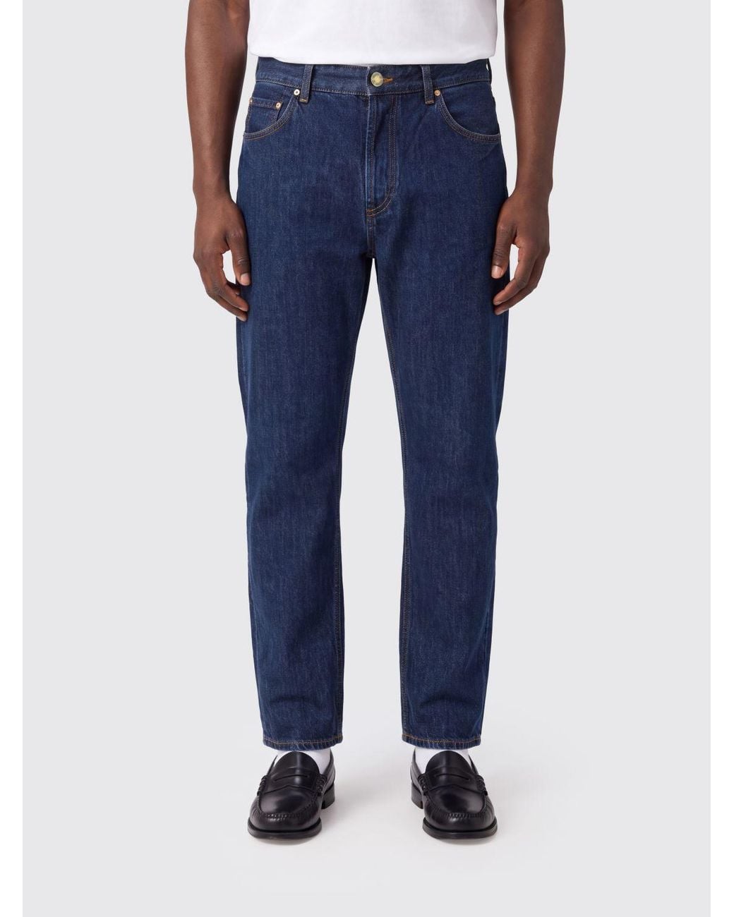 PT Torino Blue Straight Fit Cotton Jeans for men