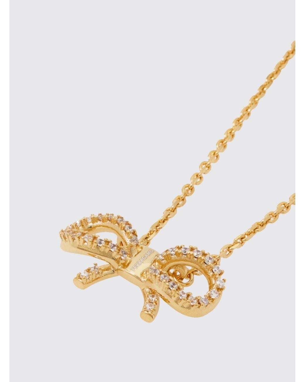 Ferragamo White Crystal-Embellished Choker Necklace With Logo Lettering